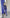 ELAGIA blue puff sleeve wrap dress side angle - flowing purple business suit women inspired color palette
