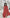 ELAGIA red maxi dress back angle showing dramatic thigh slit - 3 piece women's suit elegant design
