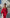 ELAGIA red puffed sleeve midi prom dress front view - 3 piece women's suit purple business suit women styling