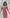 ELAGIA crimson square neckline midi dress front view - elegant 3 piece women's suit style for business wear