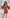 ELAGIA red V-neck bell sleeve mini dress side angle - 3 piece women's suit purple business suit women design