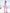 ELAGIA pink belted wide-leg suit 2-piece back view - 3 piece women's suit style professional outfit