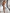 ELAGIA beige puff-sleeve midi dress front view - 3 piece women's suit style professional business attire