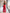 ELAGIA red high waist fitted palazzo pants full length view - 3 piece women's suit bottom piece in bold red