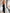 ELAGIA black palazzo pants leg drape detail view - 3 piece women's suit purple business suit women fit