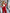 ELAGIA red belted suit fabric texture close-up - 3 piece women's suit material and construction detail