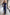 ELAGIA navy wrap long sleeve maxi dress full length styled view - business 3 piece women's suit alternative