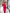 ELAGIA red satin strapless dress styled look complete outfit - 3 piece women's suit purple business suit women