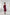 ELAGIA Bordeaux Puff-Sleeve Midi Dress hemline detail showing 3 piece women's suit midi length design