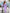 ELAGIA Lavender Puff-Sleeve Midi Dress - full length view of 3 piece women's suit inspired midi dress