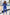 ELAGIA blue regular-fit 3 piece women's suit front view - complete blazer, pants and vest ensemble