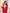 ELAGIA red women's suit side angle showing blazer silhouette and matching trouser cut
