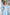 ELAGIA sky-blue puff-sleeve midi dress waist detail - 3 piece women's suit flattering fit