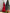 ELAGIA red belted maxi dress lifestyle shot with model posing - purple business suit women fashion