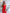 ELAGIA red suit womens back view showing strapless design and flowing wide-leg pants