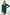ELAGIA emerald silk long sleeve ruched mini dress front view - purple business suit women alternative