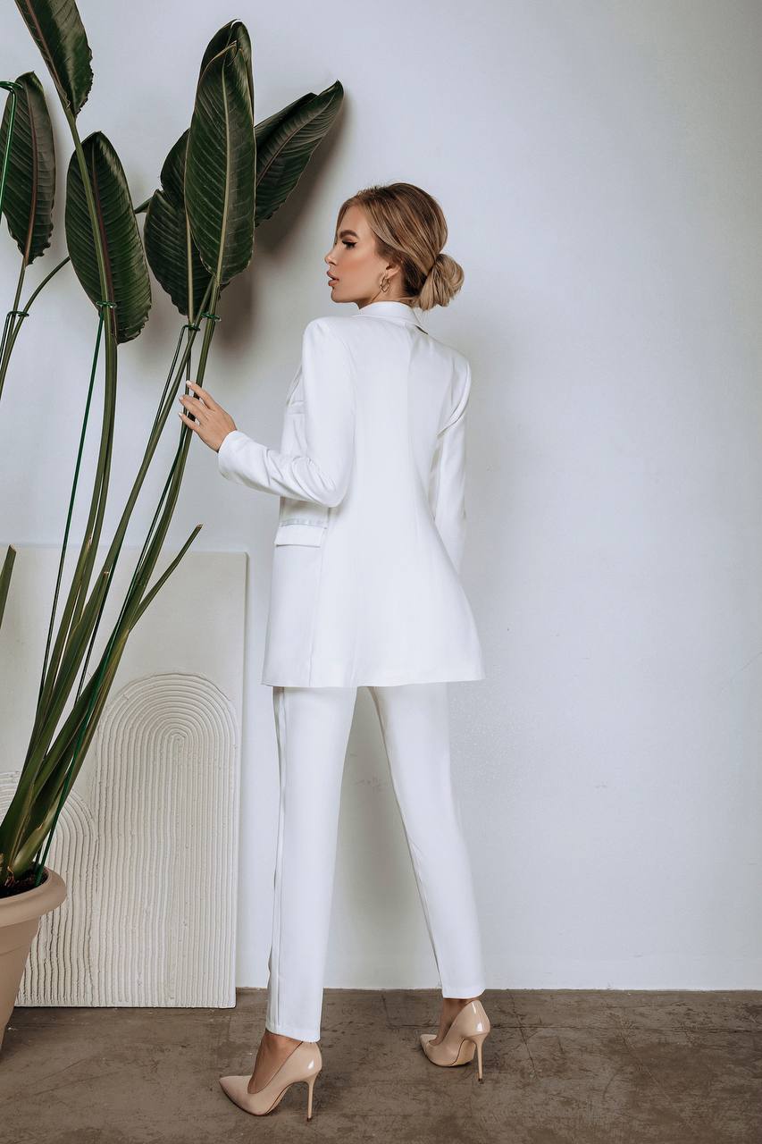 White Slim-Fit Suit 2-Piece