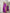 ELAGIA fuchsia silk maxi dress back view showing flowing silhouette - 3 piece women's suit style garment