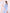 ELAGIA sky-blue square neck puff-sleeve midi dress on model - 3 piece women's suit, purple business suit women